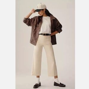 Anthropologie The Colette Cropped Wide-Leg Pants by Maeve